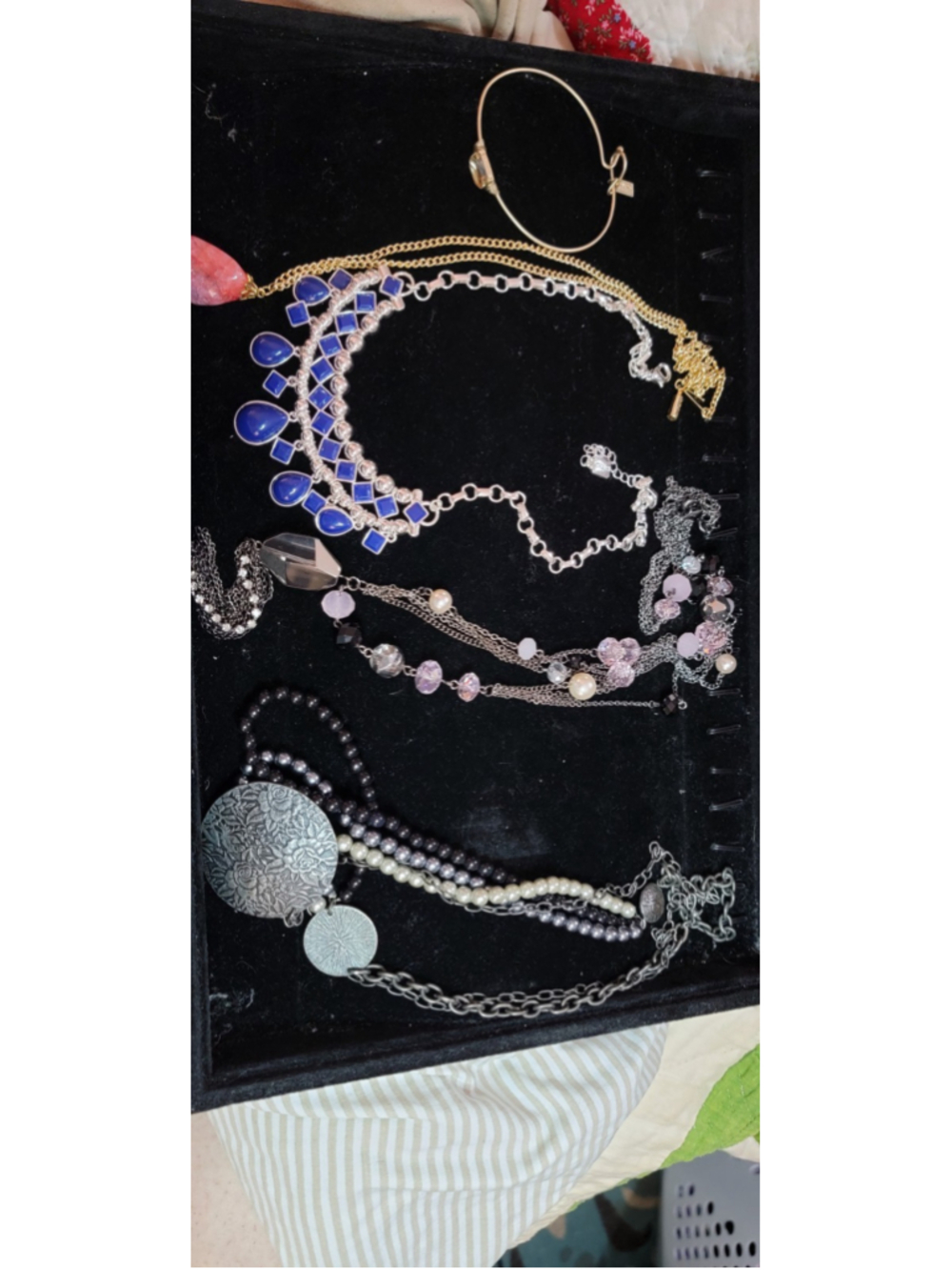 Vintage & Designer Jewelry Lot Chunky Statement Necklaces Rhinestone Resel - Picture 3 of 5